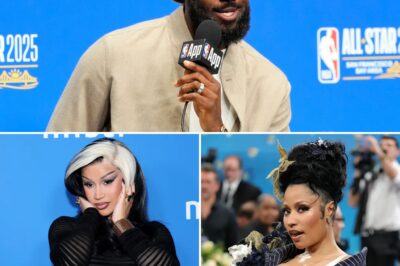 Allegedly, LeBron James has reignited the long-standing feud between Nicki Minaj and Cardi B after suggesting they should “keep quiet” instead of letting their rivalry escalate.Nicki quickly fired back on X, writing: “He’s right. Maybe learn to rap first — not my fault your pen always needs a ghost.” Just minutes later, Cardi clapped back with a sharp response: “At least my ghost got me a Grammy and hits. You’ve been rapping for 15 years and you’re still begging the charts to notice you. Don’t start with me, old lady.”