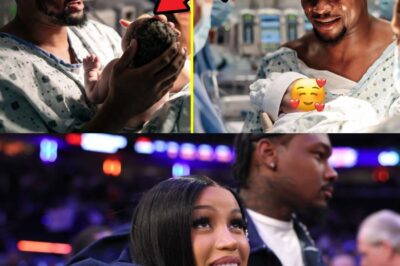 DELIVERY ROOM TEARS: NFL star sobs “Overwhelmed with emotion” meeting newborn son with Cardi B – From Patriots game courtside to dad glow – “First child together” melts 12M fans!